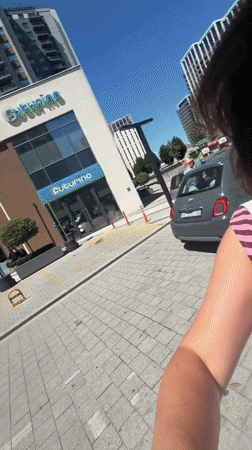 Selfie series across Belgrade streets and elevator, midday