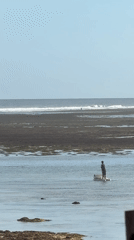Morning beach activities observed in Kuta Selatan, Indonesia