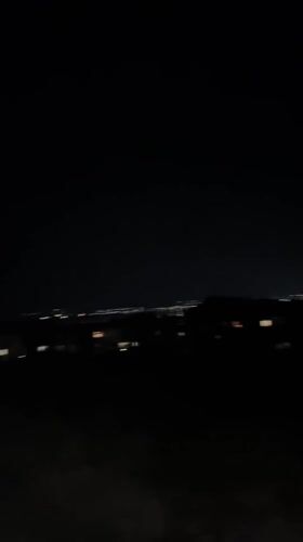 Nighttime city lights observed from elevated position in Ruse