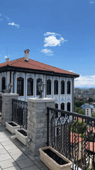 Tourist selfies and historic architecture captured in Plovdiv Bulgaria