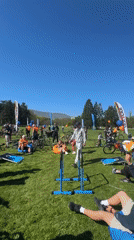 Morning cycling and fitness gathering in Sofia park