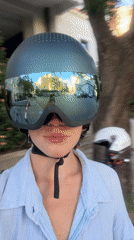 Motorcycle riders film selfies while touring Budva streets