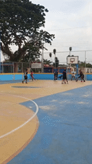 Young people play evening futsal match in Tinaquillo, Venezuela