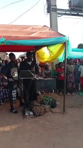 Community celebration with dancing held in Goni Gara, Nigeria