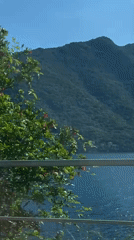 Scenic mountain lake view captured in Risan, Montenegro