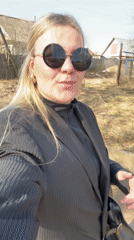 Woman Films Herself Walking Outdoors in Chaikovsky, Russia