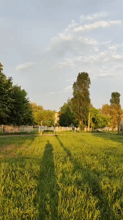 Afternoon walk documented through Sumy park area, Ukraine