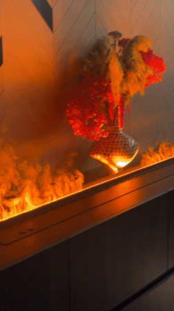Inside a Tyumen restaurant on a June evening