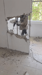 Interior demolition work underway in Bat Yam building