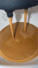 Coffee machine dispenses dual streams in Varna, Bulgaria