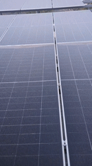Solar panel installation documented on Đà Nẵng rooftop