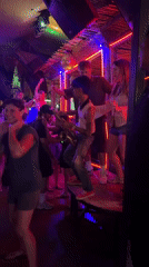 Live music and nightlife along Lombok's bar strip