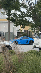 Blue sports car spotted at Panama City Beach