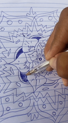 Artist creates detailed mandala drawing in Tinaquillo notebook session
