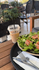 Cafe morning and street scenes in sunny Paphos, Cyprus