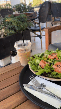 Cafe morning and street scenes in sunny Paphos, Cyprus