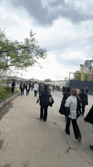 Large crowd gathers, moves through Yerevan streets on April 24