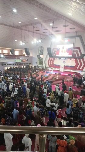 Large congregation attends morning church service in Nigeria