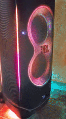 JBL PartyBox speaker with LED lights filmed in Pavlikeni