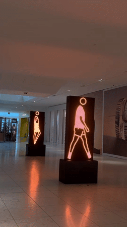Aventura Mall displays and installations documented by witnesses