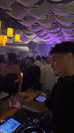 DJ performs at packed nightclub in Bodrum