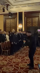 Formal gathering held in ornate Kyiv hall