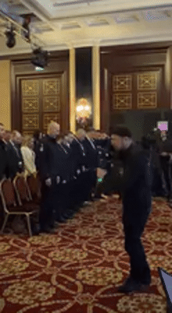 Formal gathering held in ornate Kyiv hall