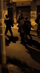 Night drumming procession observed on La Paz street