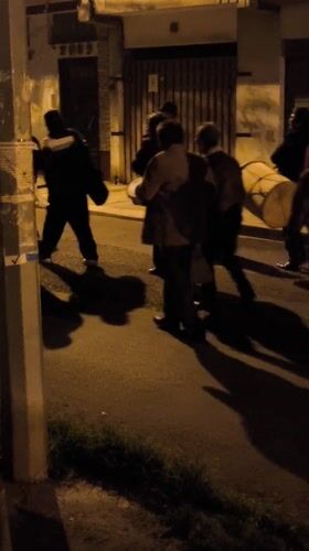 Night drumming procession observed on La Paz street