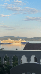 Cruise ship spotted in Montenegro bay near Bijela