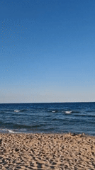 Calm beach scenes at golden hour, Primorsko, Bulgaria