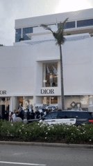 Animal rights protesters demonstrate outside Beverly Hills Dior store