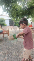 Children playing, urban landscape documented in early morning hours