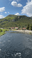 Vacha River valley scene documented in Krichim, Bulgaria