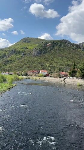 Vacha River valley scene documented in Krichim, Bulgaria
