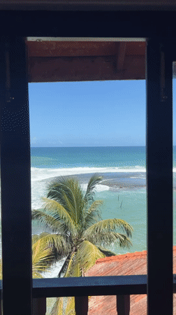 Morning window views capture coastal Sri Lankan towns