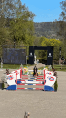 Equestrian jumping competition held in Lierbyen, Norway