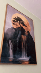Interior art and lighting fixtures documented in Sofia residence