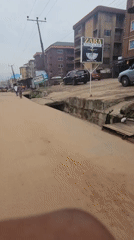 Street traffic and pedestrians observed in Onitsha, Nigeria