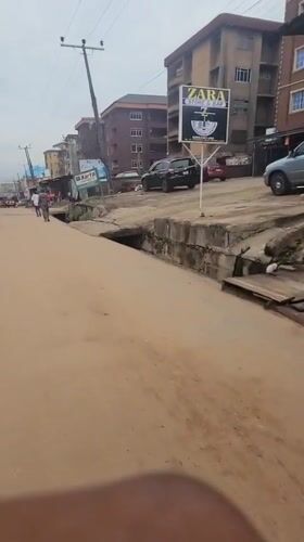 Street traffic and pedestrians observed in Onitsha, Nigeria