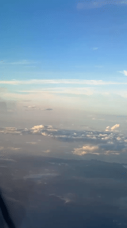 Passenger captures aerial views during flight over Thailand