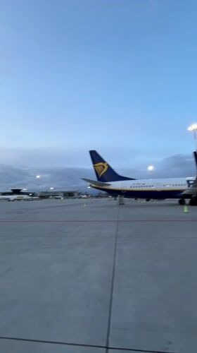 Passenger documents Ryanair flight experience at Poland airport