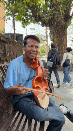 Morning tourism activities at Phewa Lake, Pokhara