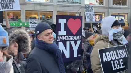 NYC protesters rally against ICE, call for democracy defense