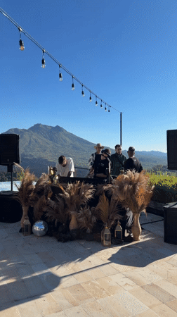 Outdoor DJ event held in Kedisan, Indonesia