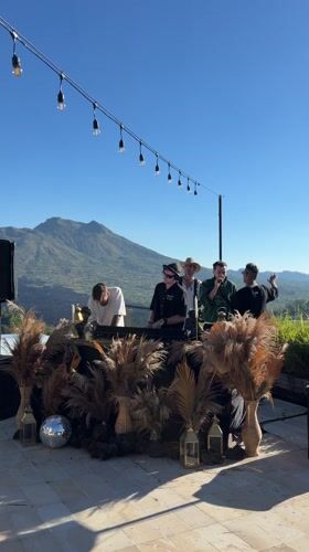 Outdoor DJ event held in Kedisan, Indonesia