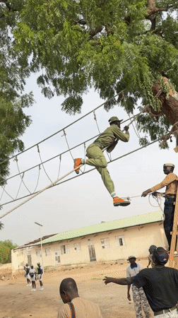 NYSC training exercise documented at Maiduguri camp