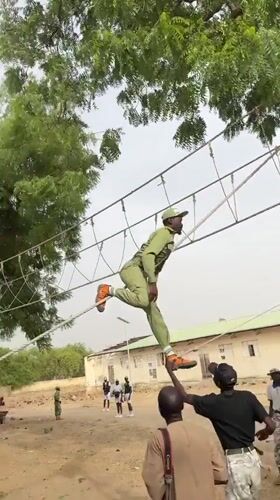 NYSC training exercise documented at Maiduguri camp