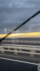 Evening bridge crossing captured on video in Yokohama