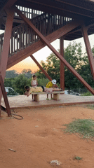 Lazy summer afternoon at a Kfar Vitkin park